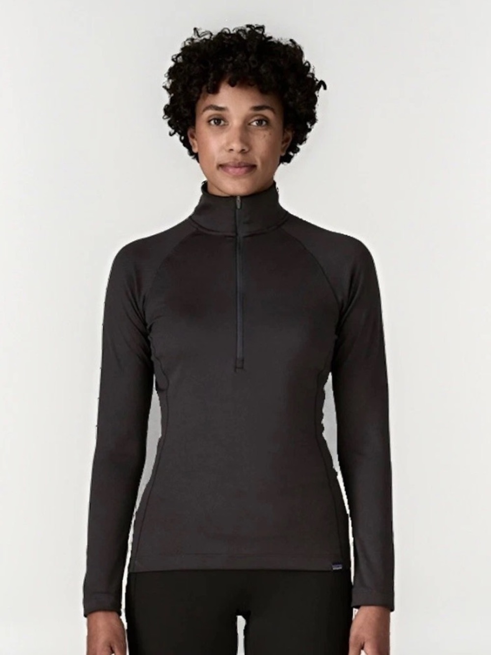 Patagonia Women's Black Half-Zip Performance Pullover Baselayer Small
